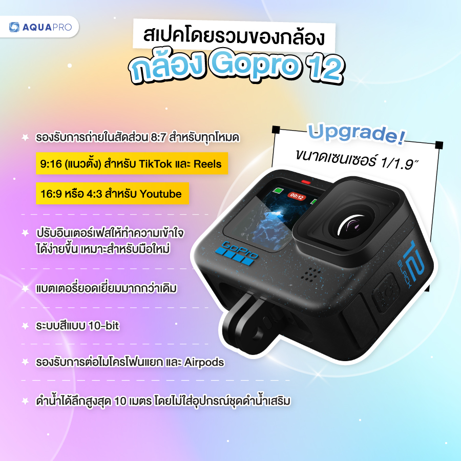 รีวิว กล้อง Gopro 12 รุ่นไหน สเปคอย่างไร เหมาะกับใครบ้าง? – All Thai Forum